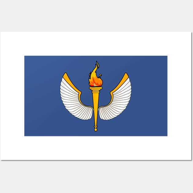 Liberalism symbol Torch and wings Liberalism Posters and Art